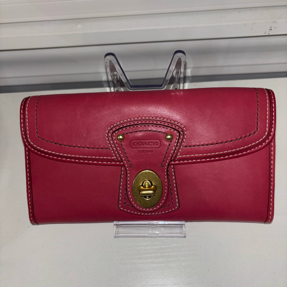 Coach Red Leather Women's Wallet